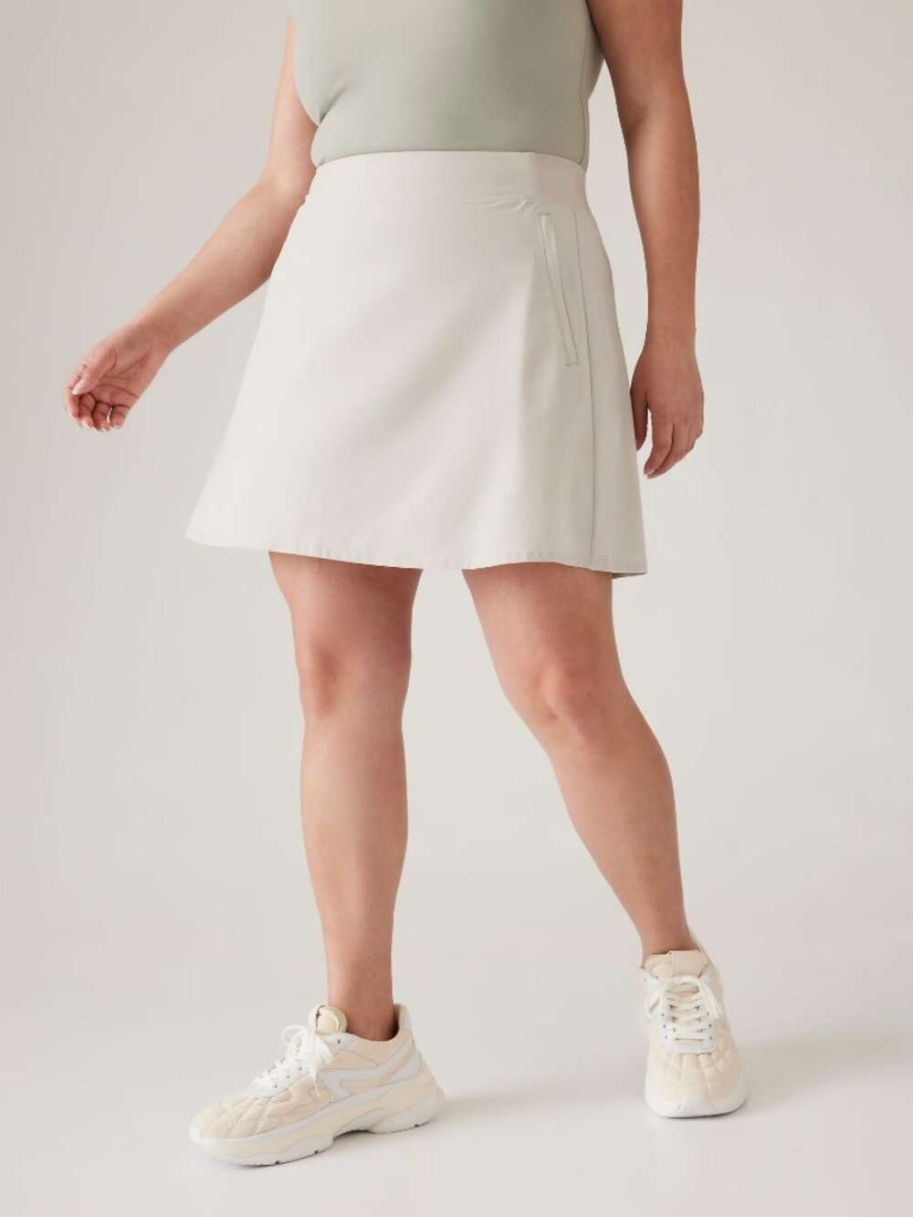 Athleta Brooklyn Heights High Rise Skort Beige Size 22 Plus Built-In Shorts